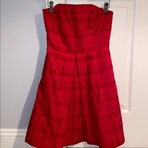 strapless red vineyard vines dress